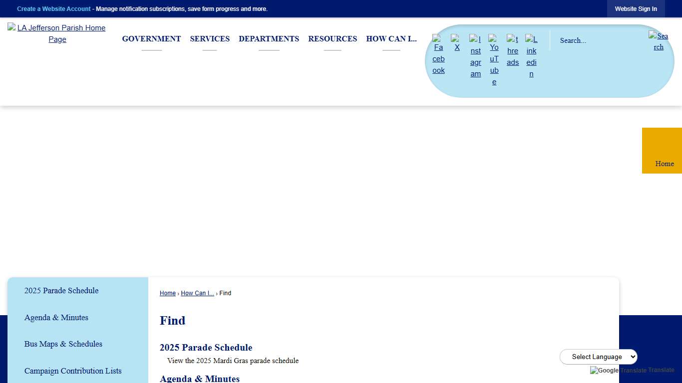 Find | Jefferson Parish, LA